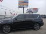 2018 BLACK Infiniti QX80 2WD (JN8AZ2NF5J9) with an 5.6L V8 DOHC 32V engine, 7A transmission, located at 420 I-35E, Lancaster, TX, 75146, (469) 297-4144, 32.593929, -96.823685 - Photo#1